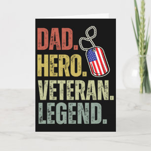 Vater Held Veteran Legende Vatertag Vater Opa Ve Karte