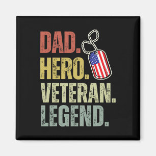 Vater Held Veteran Legende Vatertag Vater Opa Ve Magnet