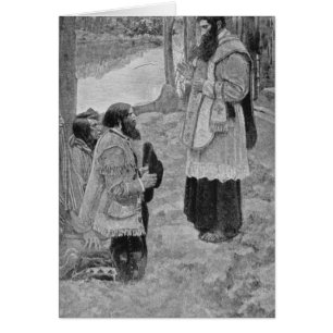 Vater Hennepin, der Masse feiert