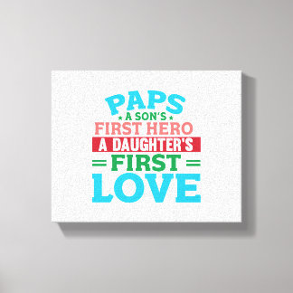 Vater Hero A Daughter Liebe Frohes Vatertag Leinwanddruck