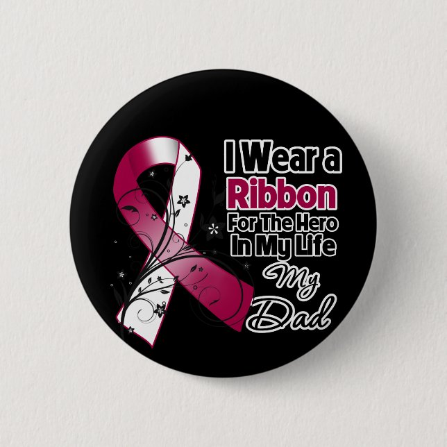 Vater Hero in My Life Head Neck Cancer Button (Vorderseite)