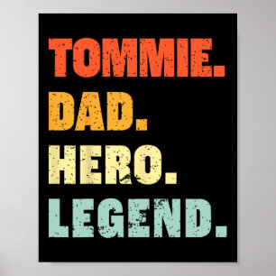 Vater Hero Legend Personalisiert Individuelle Name Poster