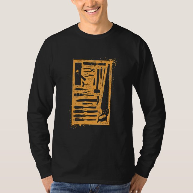 Vater Holzbearbeitung T-Shirt (Vorderseite)