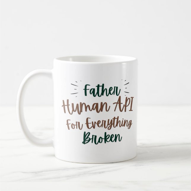 Vater Human API Lustiger IT-Vater Kaffeebecher Kaffeetasse (Links)