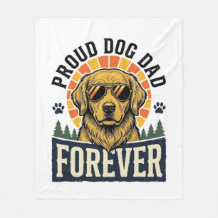 Vater-Hund-Shirt Vintage Golden Retriever Retro-De Fleecedecke