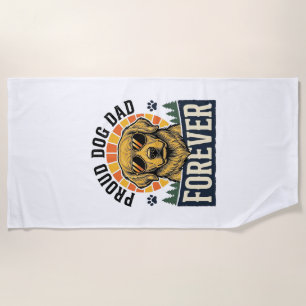 Vater-Hund-Shirt Vintage Golden Retriever Retro-De Strandtuch