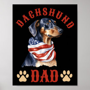 Vater Hund Vatertag 4. Juli Poster