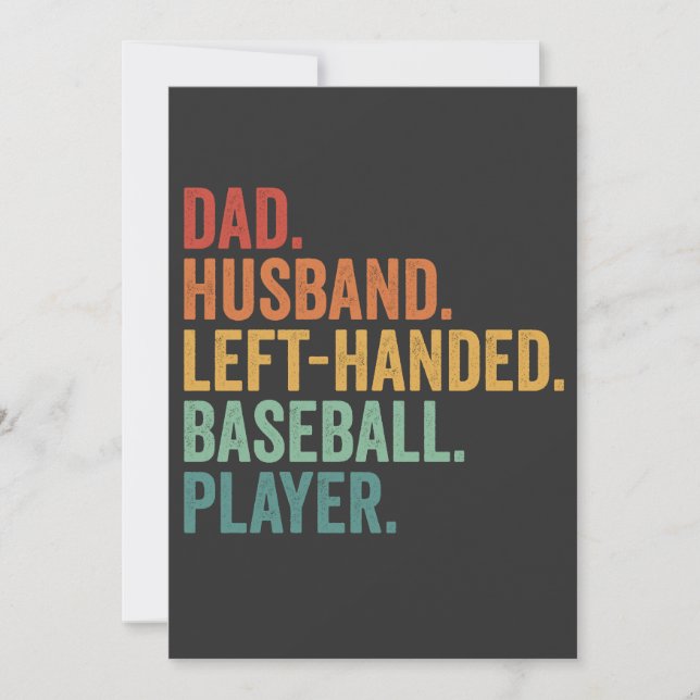 Vater Husband Baseball Verlassen Handlegende Feiertagskarte (Vorderseite)