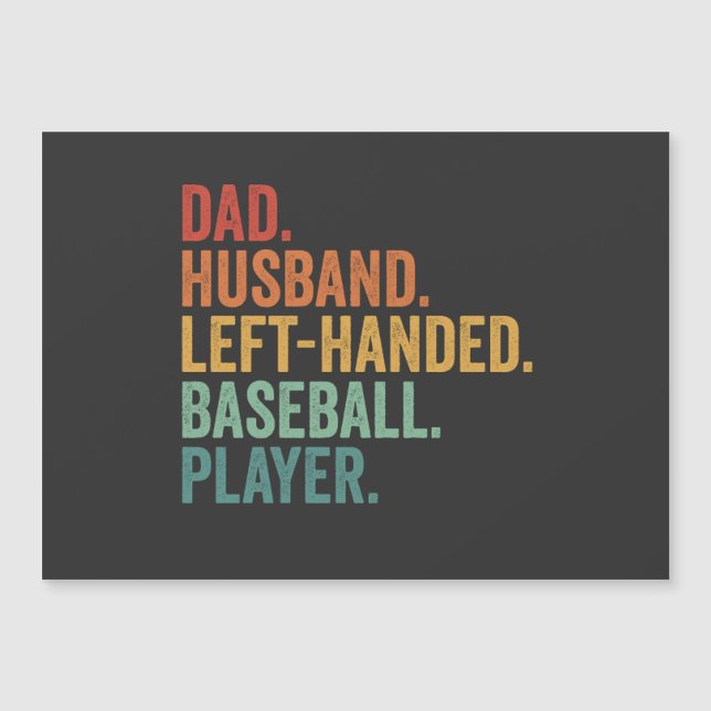 Vater Husband Baseball Verlassen Handlegende Magnetkarte (Vorderseite)