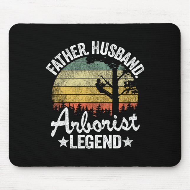 Vater Husnd Baumpfleger Legende Baumklettern Vater Mousepad (Vorne)