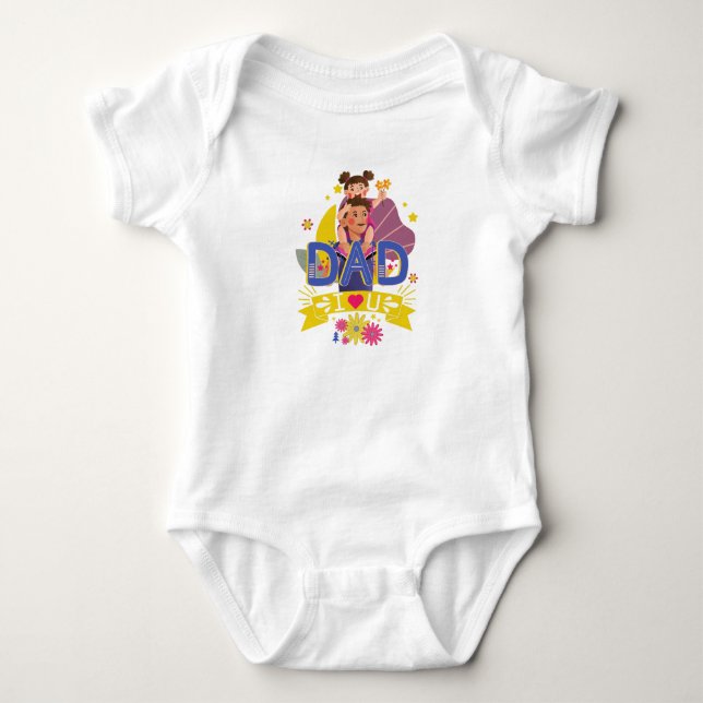 VATER I LIEBE BABY STRAMPLER (Vorderseite)