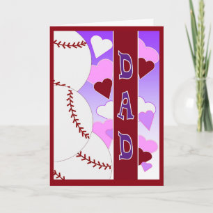 Vater I Liebe Sie > als Sie Liebe Baseball Valenti Feiertagskarte