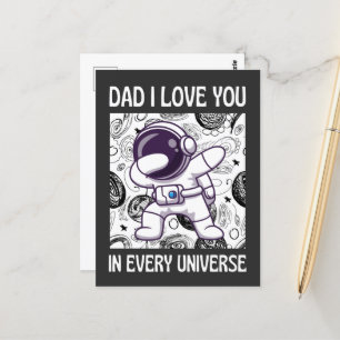 Vater I Liebe Sie in jedem Universum Postkarte
