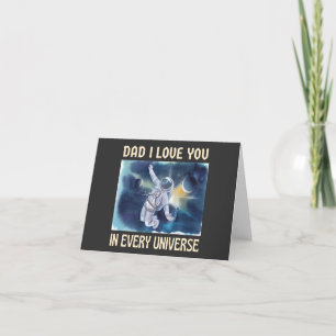 Vater I Liebe Sie in jedem Universum Vatertagskart Dankeskarte