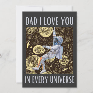 Vater I Liebe Sie in jedem Universum Vatertagskart Einladung