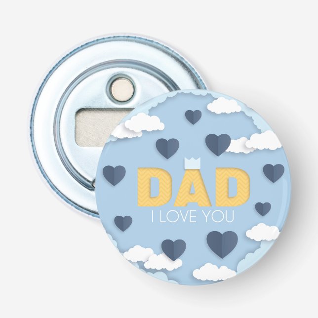 Vater I Liebe Sie, Vatertagsgeschenk Flaschenöffner (Vorderseite)