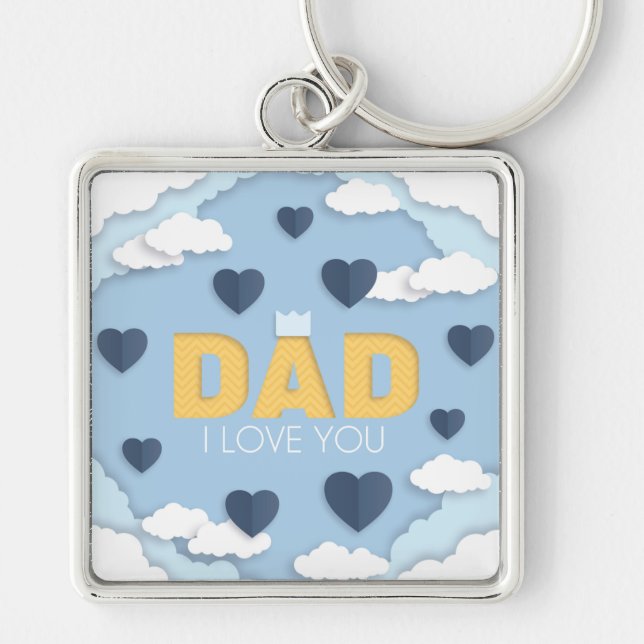 Vater I Liebe Sie, Vatertagsgeschenk Schlüsselanhänger (Vorne)