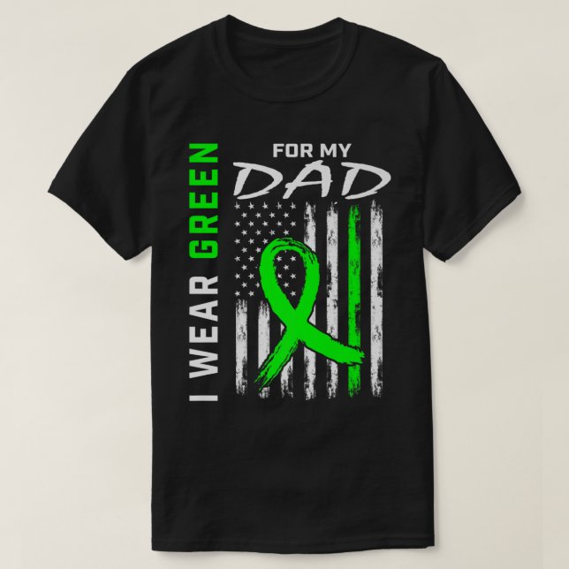 Vater ich trage Grün für meinen Vater Nierenerkran T-Shirt (Design vorne)