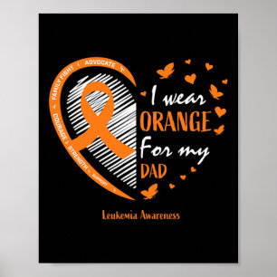 Vater ich trage Orange für meinen Vater Leukämie A Poster