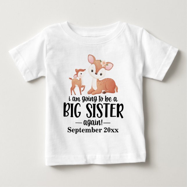 Vater, ich werde wieder eine große Schwester! Baby T-shirt (Vorderseite)