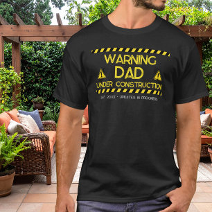 Vater-im-Aufbau-Warnungsdesign T-Shirt