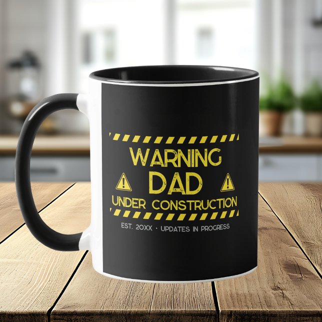 Vater-im-Aufbau-Warnungsdesign Tasse (Von Creator hochgeladen)