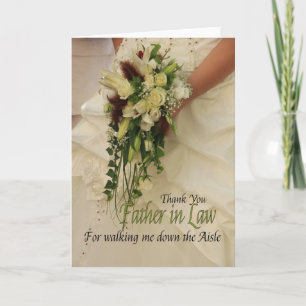 Vater im Gesetz Danke, dass du mich durch Aisle ge Dankeskarte