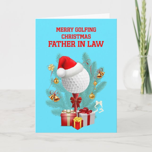 Vater im Gesetz Weihnachten Golfball (Vorderseite)