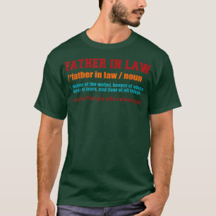 Vater im Recht lustiger Inhaber des Geldwäschehmer T-Shirt