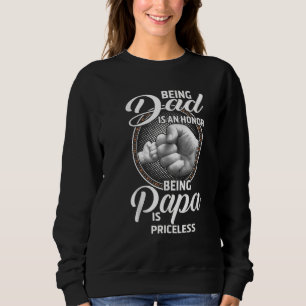 Vater in einer Ehre zu sein, Papa Faust Bump Famil Sweatshirt
