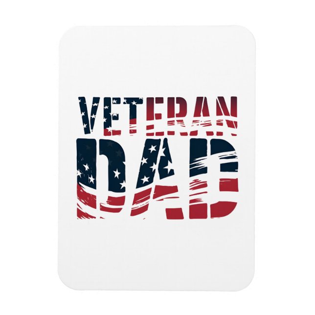 Vater in Rot, Weiß und Blau Magnet (Vertikal)