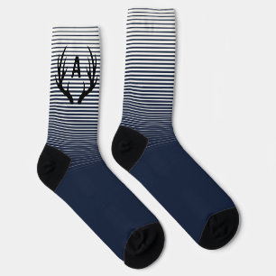 Vater Initial Socken Hirschgeweih Crew Socken