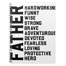Vater inspiriert motivierend positive Visionen Notizblock