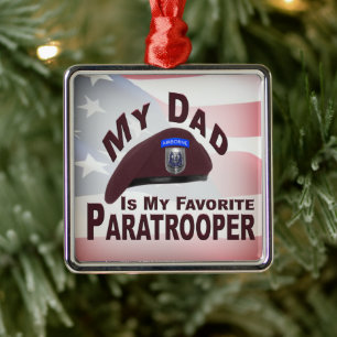 Vater ist mein Lieblingsparatrooper Weihnachten Ornament Aus Metall
