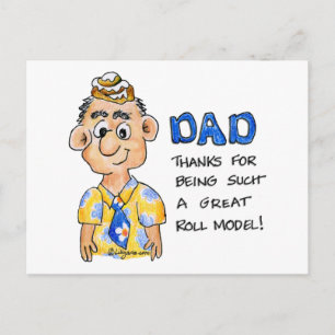 Vater ist mein ROLL-Modell Postkarte