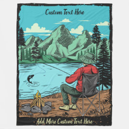 Vater ist wieder zum Angeln und Campen gefahren ma Fleecedecke