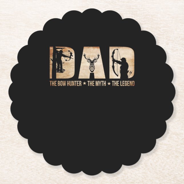 Vater Jäger Mythos Legend Jagdgeschenk Untersetzer (Vorderseite)