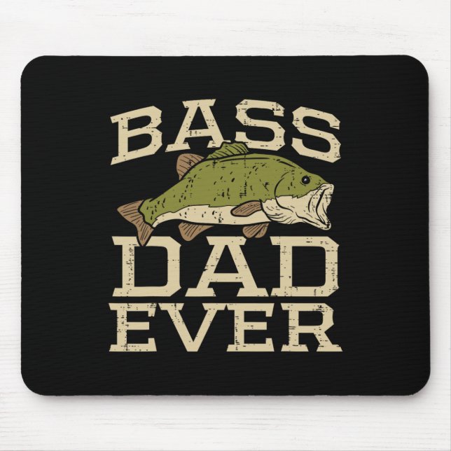 Vater je Fischen Fischer Fathers Day Vater Gi Mousepad (Vorne)
