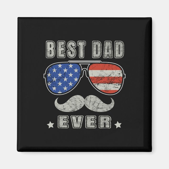 Vater je US-Flaggenfeier 4. Juli Magnet (Vorne)