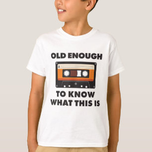 Vater Joke Design Funny Old Enough Cassette 80er F T-Shirt