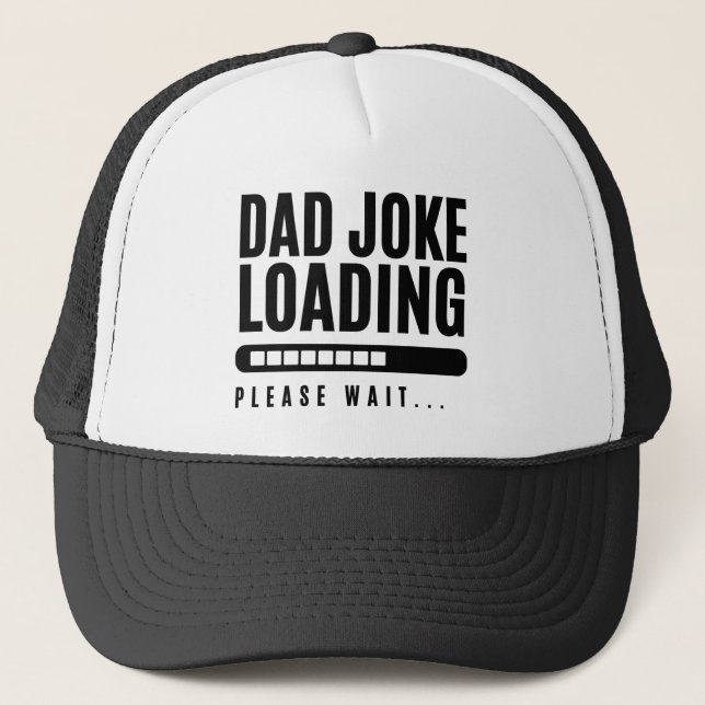 Vater Joke Loading Bitte warten Truckerkappe (Vorderseite)
