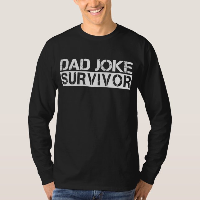 Vater Joke Survivor Funny Vatertag T-Shirt (Vorderseite)