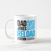 Vater Joke Tasse mit QR Code - Ein neuer Witz jede