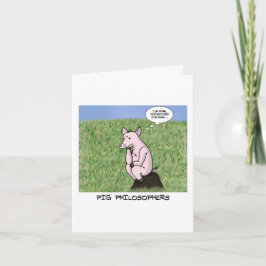 Vater Joke Vatertag Card - Pig Thinker Karte