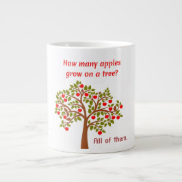 Vater Joke: Wie viele Äpfel wachsen auf einem Baum Jumbo-Tasse