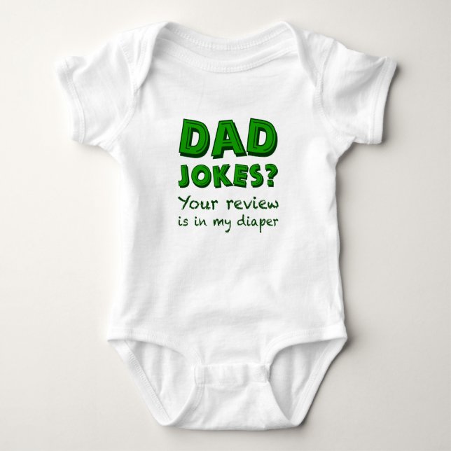 Vater Jokes? Deine Rezension ist in meinem Windeln Baby Strampler (Vorderseite)