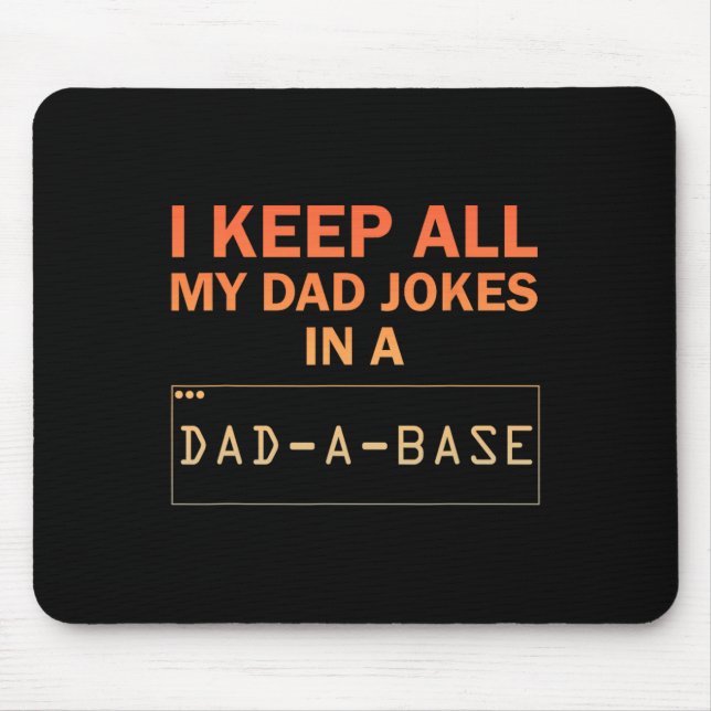 Vater Jokes Design for Men Vater Datenbank Vater J Mousepad (Vorne)