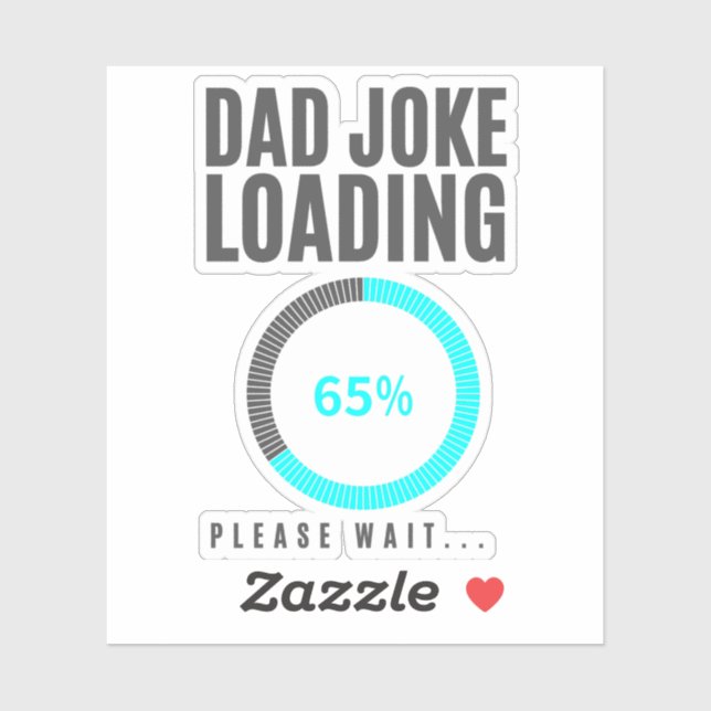 Vater Jokes Loading Funny Vathers Day Papa Jokes Aufkleber (Blatt)