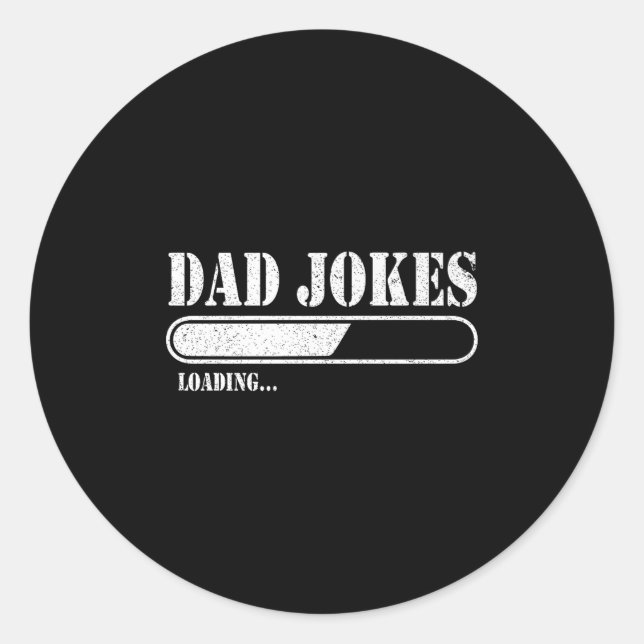 Vater Jokes Loading Premium Runder Aufkleber (Vorderseite)