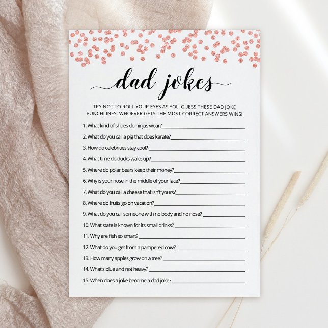 Vater Jokes mit Answers Baby Showgame Card Einladung (Von Creator hochgeladen)